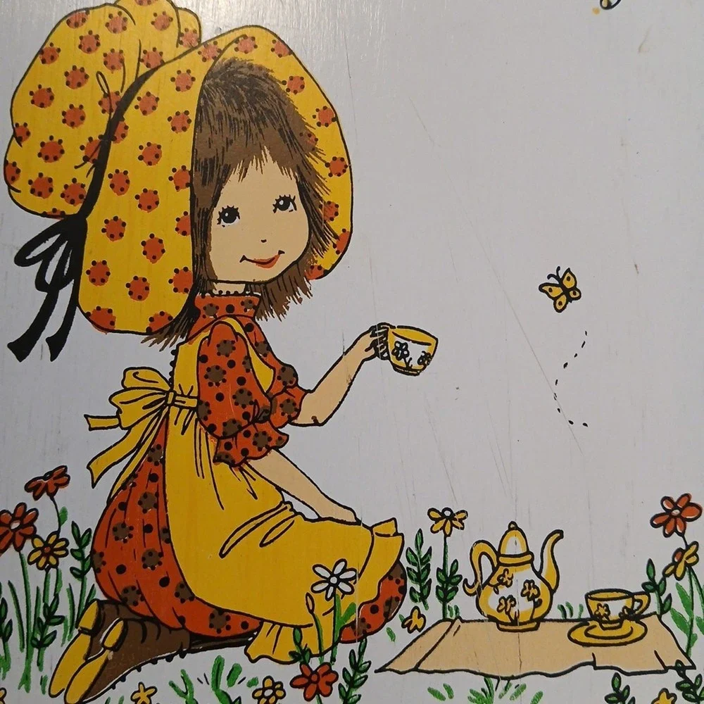 Vtg Enesco‎ Holly Hobbie Cutting Board 